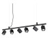Dynamite Square Bar Pendant Ceiling Light Black 6x GU10-1
