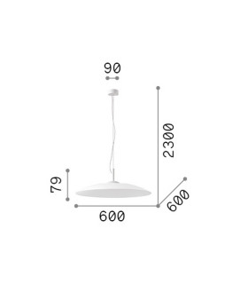 Eclipse Dome Pendant Ceiling Light White 1x GX53-2