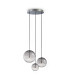 Equinoxe Cluster Pendant Ceiling Light Shaded Smoke 3x G4-1