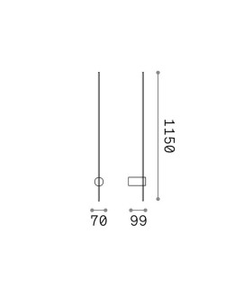 Essence Integrated LED Wall Lamp Brass 2150lm 3000K-2