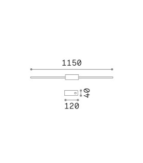 Essence Integrated LED Wall Lamp Brass 2000lm 3000K-2