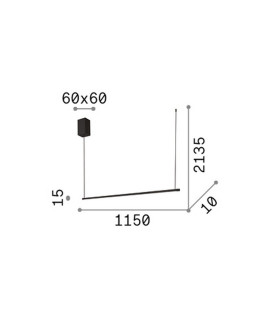 Essence Bar Pendant Ceiling Light White 1x LED 2250lm 3000K-2