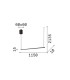 Essence Bar Pendant Ceiling Light Black 1x LED 2250lm 3000K-2