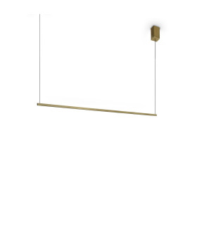 Essence Square Bar Pendant Ceiling Light Brass 1x LED 2250lm 3000K-1
