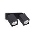 Dynamite Square Twin Ceiling Spotlight Black 2x GU10-1