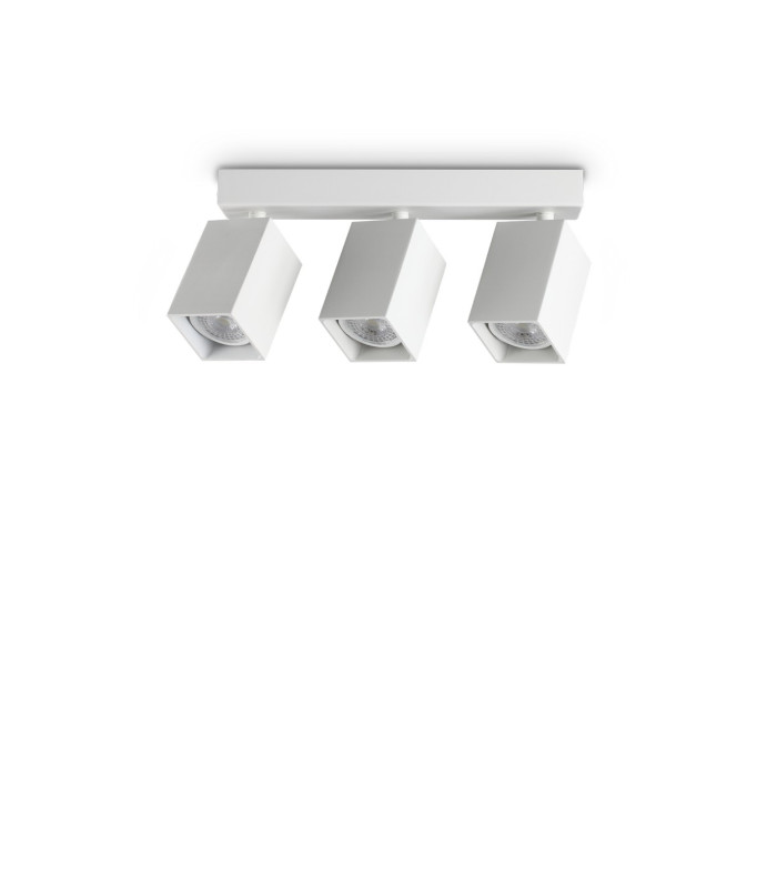 Dynamite Square Ceiling Spotlight Bar White 3x GU10-1