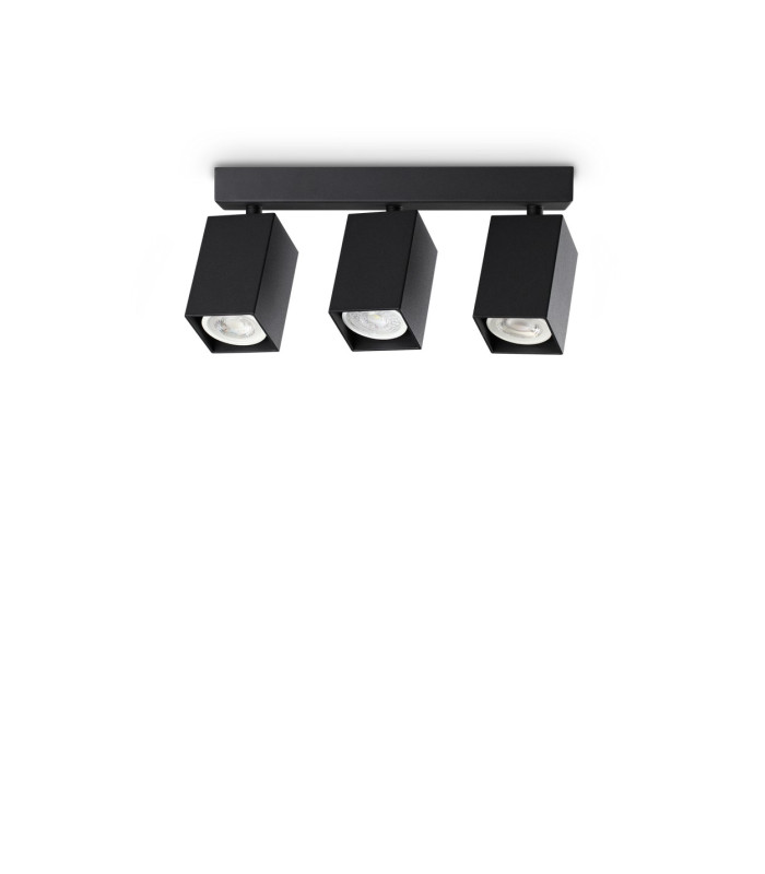 Dynamite Square Ceiling Spotlight Bar Black 3x GU10-1