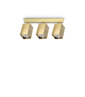 Dynamite Square Ceiling Spotlight Bar Brass 3x GU10-1