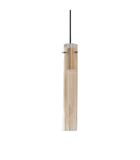 Flam Slim Pendant Ceiling Light Amber Striped 1x LED 900lm 3000K-1