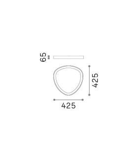 Gemini Integrated LED Semi Flush Ceiling Light White 2950lm 4000K-2
