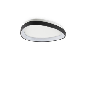 Gemini Integrated LED Semi Flush Ceiling Light Black 2950lm 4000K-1