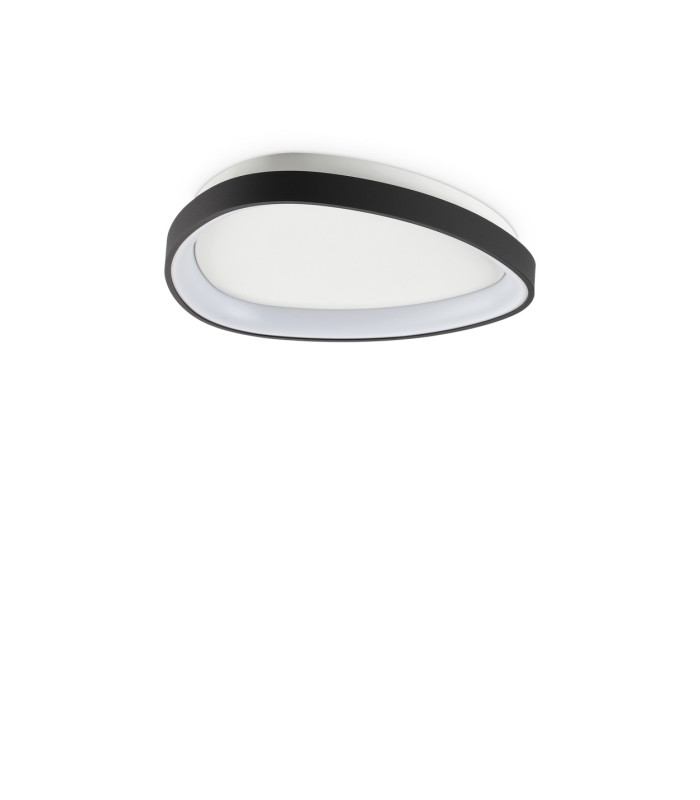 Gemini Integrated LED Semi Flush Ceiling Light Black 2950lm 4000K-1