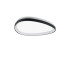 Gemini Integrated LED Semi Flush Ceiling Light Black 3550lm 4000K-1
