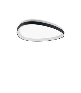 Gemini Integrated LED Semi Flush Ceiling Light Black 3550lm 4000K-1