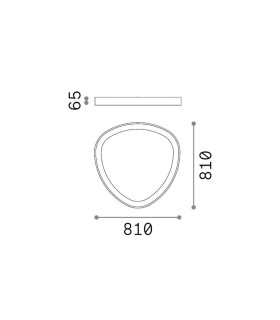 Gemini Integrated LED Semi Flush Ceiling Light Black 4650lm 4000K-2
