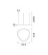 Gemini Integrated LED Pendant Ceiling Light White 6600lm 4000K-2