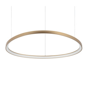 Gemini Integrated LED Pendant Ceiling Light Brass 9100lm 4000K-1