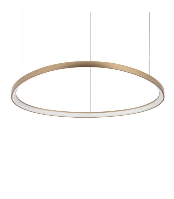 Gemini Integrated LED Pendant Ceiling Light Brass 9100lm 4000K-1