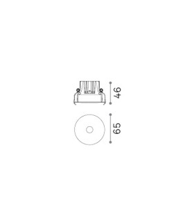 Infinity Recessed Downlight Black 1x LED 7W 520lm 3000K-2