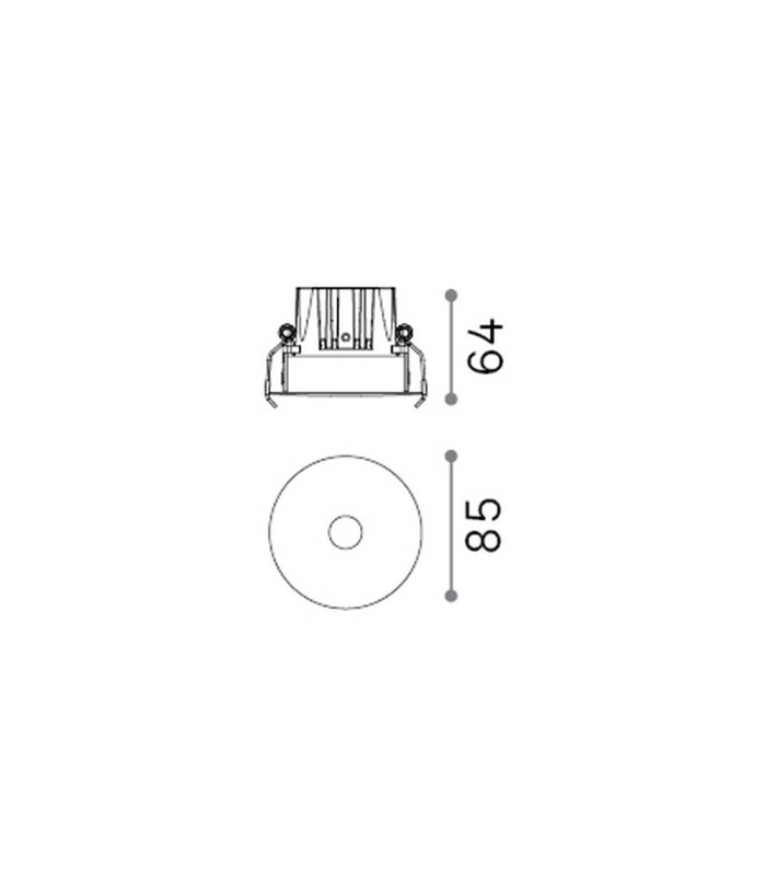 Infinity Recessed Downlight White 1x LED 12W 1000lm 3000K-2