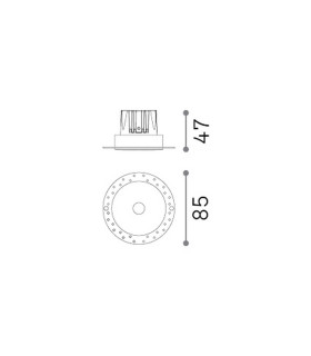 Infinity Trimless Recessed Downlight White 1x LED 7W 520lm 3000K-2