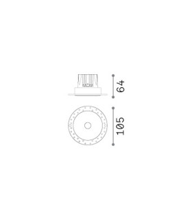 Infinity Trimless Recessed Downlight White 1x LED 12W 1000lm 3000K-2