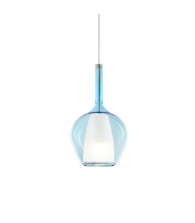 Kalique 18cm Dome Pendant Ceiling Light Sky Blue 1x E27-1