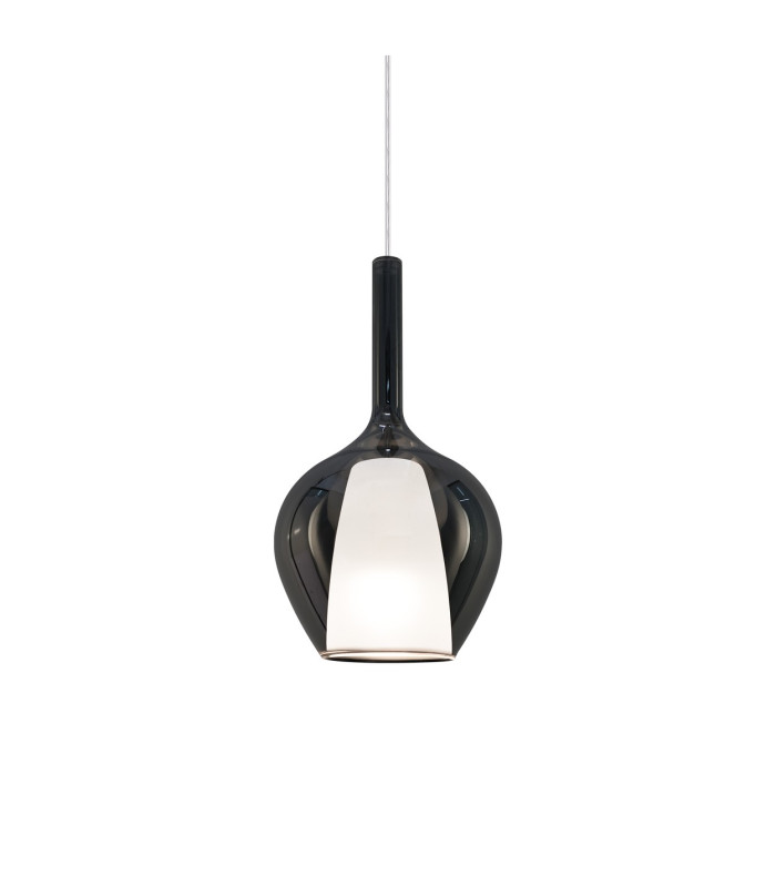 Kalique 18cm Dome Pendant Ceiling Light Smoke 1x E27-1