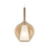 Kalique 28cm Dome Pendant Ceiling Light Amber 1x E27-1