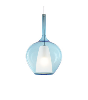 Kalique 28cm Dome Pendant Ceiling Light Sky Blue 1x E27-1