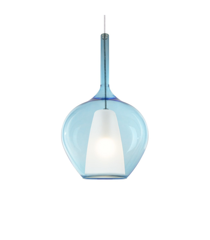 Kalique 28cm Dome Pendant Ceiling Light Sky Blue 1x E27-1