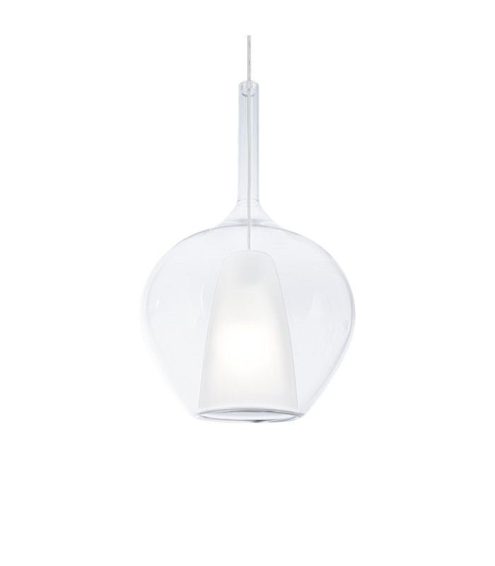 Kalique 28cm Dome Pendant Ceiling Light Transparent 1x E27-1