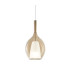 Kalique 18cm Globe Dome Pendant Ceiling Light Amber 1x E27-1