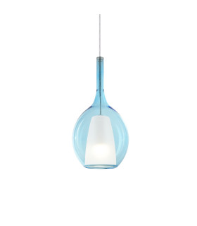 Kalique 18cm Globe Dome Pendant Ceiling Light Sky Blue 1x E27-1