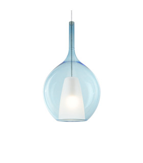 Kalique 28cm Globe Dome Pendant Ceiling Light Sky Blue 1x E27-1