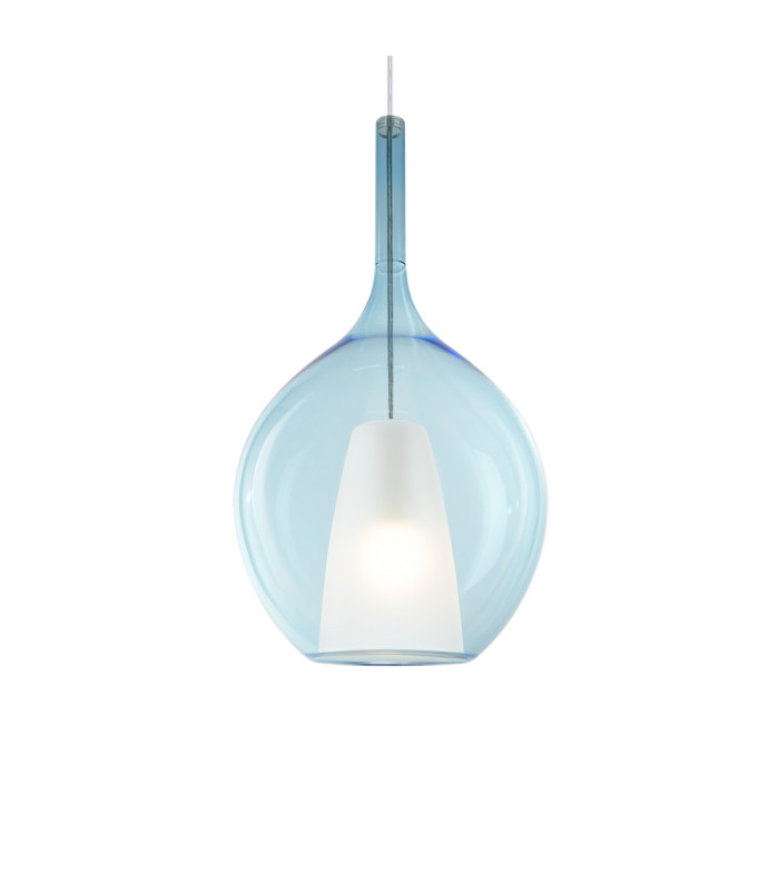 Kalique 28cm Globe Dome Pendant Ceiling Light Sky Blue 1x E27-1