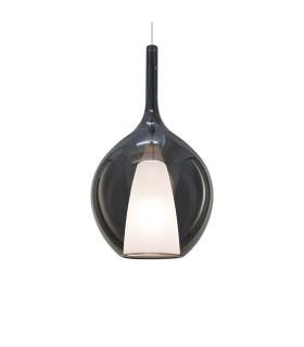 Kalique 28cm Globe Dome Pendant Ceiling Light Smoke 1x E27-1