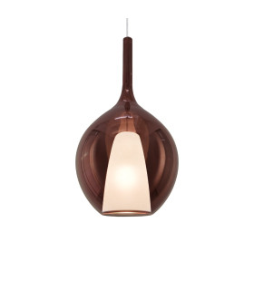 Kalique 28cm Globe Dome Pendant Ceiling Light Copper 1x E27-1