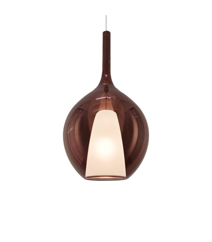 Kalique 28cm Globe Dome Pendant Ceiling Light Copper 1x E27-1