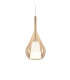 Kalique 18cm Teardrop Dome Pendant Ceiling Light Amber 1x E27-1