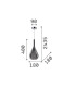 Kalique 18cm Teardrop Dome Pendant Ceiling Light Amber 1x E27-2