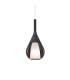 Kalique 18cm Teardrop Dome Pendant Ceiling Light Smoke 1x E27-1