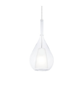 Kalique 18cm Teardrop Dome Pendant Ceiling Light Transparent 1x E27-1