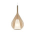 Kalique 28cm Teardrop Dome Pendant Ceiling Light Amber 1x E27-1