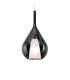 Kalique 28cm Teardrop Dome Pendant Ceiling Light Smoke 1x E27-1