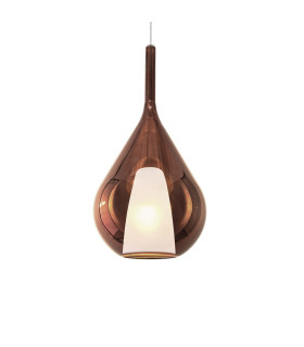 Kalique 28cm Teardrop Dome Pendant Ceiling Light Copper 1x E27-1