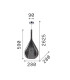 Kalique 28cm Teardrop Dome Pendant Ceiling Light Copper 1x E27-2