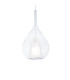Kalique 28cm Teardrop Dome Pendant Ceiling Light Transparent 1x E27-1