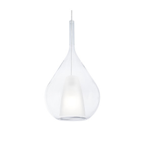 Kalique 28cm Teardrop Dome Pendant Ceiling Light Transparent 1x E27-1