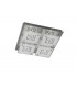 Flush Ceiling Square 4 Light Polished Chrome, Glass, Crystal - 1